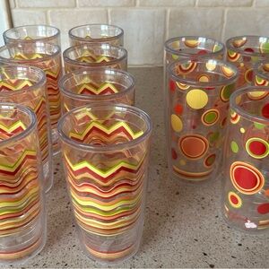 Tervis fiesta Colorful Zigzag and Dot Glass Set 8/5